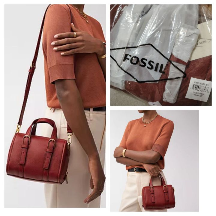 Fossil Carlie Satchel, Scarlet