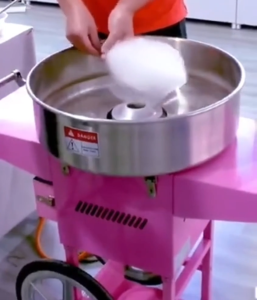 รถเข็นเครื่องทำสายไหม เครื่องสายไหมพร้อมรถเข็น Cotton Candy Cobbler Machine with Trolley