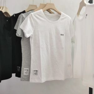 Summer 2025 New Bamboo Fiber Casual Thin Short Sleeve T-Shirt Womens Top round Neck Straight Cut Creative Pattern I477507