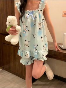  2025 รุ่นใหม่ชุดนอนเซ็กซี่ [ส่งเร็วพิเศษ!]  เสื้อมีฟองน้ำ  ชุดนอนเซ็กซี่ สาวอวบ ชุดนอน ไซส์ใหญ่ ลายการ์ตูน ราคาส่ง รุ่นชุดนอน ขุดนอนน่ารักลายการ์ตูน ผ้าชาตินใส่สาย ไม่คัน พร้อมส่วงแล้วจ้า