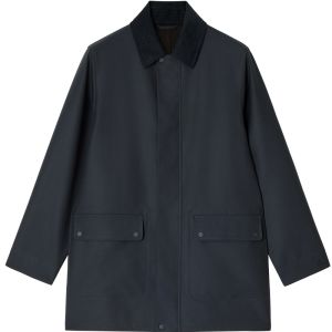 Fashionable City Style Mens Coat Double Layer Ultra-thin Weave Silk Blend Standard Fit Spring Outerwear Zipper ClosureSolid Color