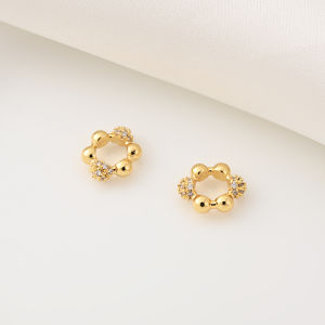 สร้อยข้อมือ DIY ทำมือ ชุบทอง โลหะผสม จี้รูปกลม แหวนฟองสบู่ เครื่องประดับแฟชั่นใหม่ ราคาไม่เกิน 10 หยวน