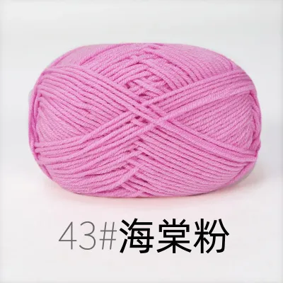 86 Colors Milk Cotton Yarn 4ply Soft Crochet Thread for Baby Clothes Knitting Doll Making Handmade Craft Supplies