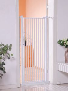 🐕รั้วกั้นแมว ประตูเปิดสองทาง ไม่ต้องเจาะรู ส่วนสูง 150ซม.วัสดุเหล็กคาร์บอน ทนทาน ป้องกัน สัตว์เลี้ยงไม่ให้กระโดด