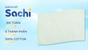 Hộp 25 Khăn Lau Hạ Sốt SACHI 0M+ cho Bé Từ 0 Tháng Tuổi SHC