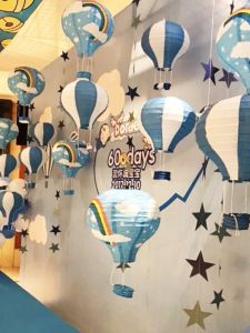 งานปาร์ตี้รูปเรือมุกกระดาษแบบพับได้สำหรับตกแต่งร้านค้า หอประชุม โรงเรียนอนุบาล ร้านเสื้อผ้าเด็ก เรือมุกกระดาษสีสันสดใสสำหรับตกแต่งร้านค้า