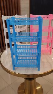 ชั้นวางของพลาสติก 4 ชั้น ชั้นวางอเนกประสงค์ - ชุด 4 ชั้น พลาสติก พื้นที่ 4,000 วิตามิน