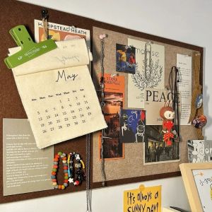 Creative Bedroom Wall Stickers Felt Board Photo Display Self Adhesive Cork Board Message Board Postcard Stick on Decorations