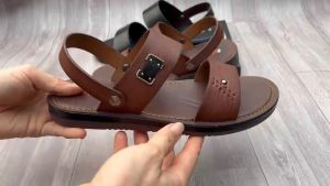 Dép nam da 2 quai quai ngang đẹp thời trang cao cấp 3MT.STORE Sang Trọng Lịch Lãm