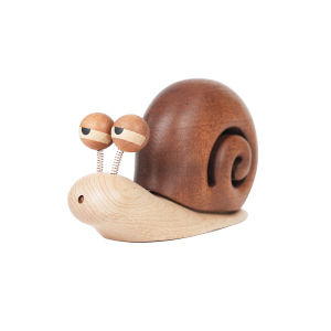Original Design Black Ebony Wood Snail Shaped Car Air ener Home Decoration Gift Solid Wood Sculpture Daily Use Ornament