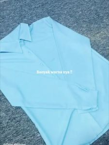 Atasan kemeja Kerja  Putih Tulang Atasan wanita style korea Tangan panjang