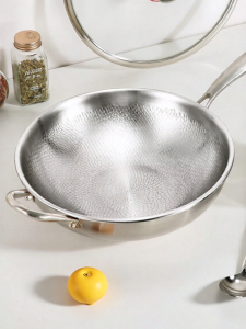 HANXIAO | Non-stick Titanium Frying Pan For Induction Cooking Flat Bottom