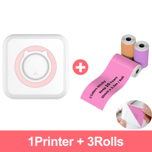 Wireless Mini Printer - Portable Thermal Label Maker 203DPI for Notes Diaries Work Receipts and DIY Crafts Wireless Connect