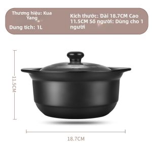 CHIZHIDU | Nồi Đất Nấu Thuốc Bắc Chịu Nhiệt Cao