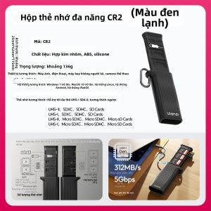 Ulanzi | Hộp Đựng & Đầu Đọc Thẻ CR2 Tốc Độ 312MB/s Hỗ Trợ UHS-II Tích Hợp Cáp USB-C