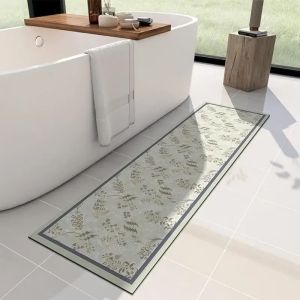 VIKAMA Bathroom Bathtub Long Carpet Kitchen Bedroom Laundry Room Floor Mat Non-Slip Soft Comfortable Easy To Clean