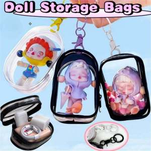 Clear Storage Bag Transparent Pouch Blind Box Figure Toys Anime Doll Display Box Keychain for Bag Kids Gift