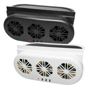 Winnereco หน้าต่างรถระบายอากาศพัดลม USB แบบชาร์จไฟ/พลังงานแสงอาทิตย์ได้