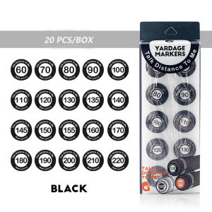 20Pcs/Set Golf Ball Marker for Golf Clubs Mark Know Your Distance Suitable for All Club Grips Increase Golf Score Training Aids