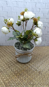 Artificial Flower Rose Bulat - Hiasan Bunga Pajangan Pot DIY Handmade Cantik Elegan
