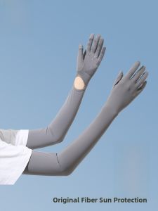 miiow | New 2025 Womens Ice Sleeve Sunscreen Outdoor Cycling Arm Protector Ice Silk Sleeve Cover With Finger Gloves Lightweight Breathable