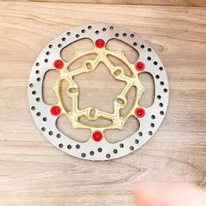 Đĩa Bremb@ Màu anode nút đỏ 5 lỗ cho Vario/Click 150 size 265mm màu đen