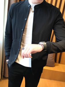 Spring Autumn New Style Mens Jacket Slim Fit Chinese Style Lightweight Fashionable All-Match Korean Version Popular Network Jacket