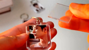 10 Pcs Photo Frame Keychain Acrylic Blank DIY Picture Insert Keyring Rantai Kunci Transparent Gift 钥匙扣