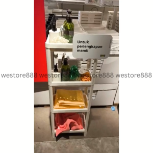 WEO IK0867 VESKN Unit rak plastik organiser kamar mandi 4 tingkat