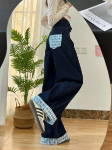 Quần Jeans Denim Ống Rộng Cạp Cao Kiểu Dáng Mỹ Cho Nữ Quần Dài Đến Sàn Có Chiều Dài Cổ Điển Thường Ngày Quần Dài