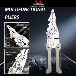 [READY STOCK] Electrical Wire Crimper Cable Cutter Wire Stripper Tool Electrician Multi-Purpose Stripper Crimping Pliers