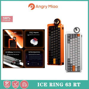 Angry Miao Ice Ring 63 RT Magnetic Switch Mechanical Keyboard Equipped with Multi functional Planetary Gears 8k Return Rate 0.01RT TTC Magneto Switch