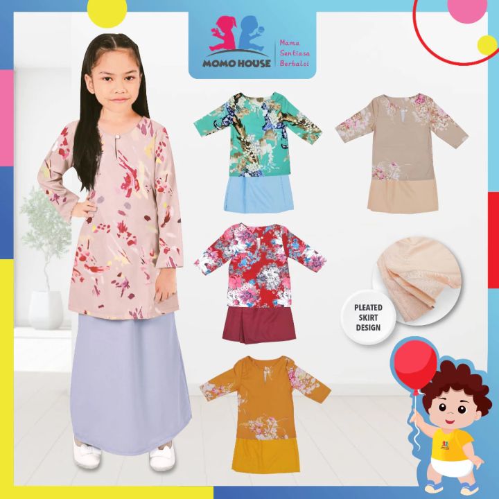 Momo House Baju Raya Baju Kurung Moden Kanak Kanak Baju Budak Perempuan Baju Raya Budak Kids Kurung (BRG001)