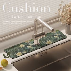 Thảm Thấm Nước Bằng Bùn Giun Silicon Van Gogh American Kitchen Tap Thảm Thấm Nước Bồn Rửa Phòng Tắm Thảm Thoát Nước