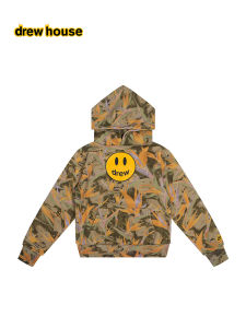 Camouflage Fleece-lined Smile Hooded Kids Sweater