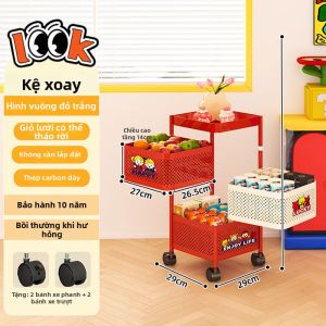 Kệ Đa Tầng Lưu Trữ Mỹ Phẩm và Đồ Chơi Có Bánh Xe