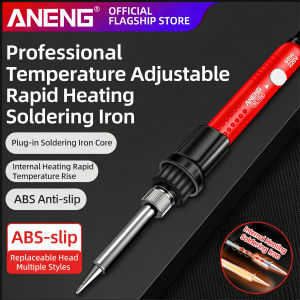 ANENG | ANENG Electric Soldering Iron Portable 60W Adjustable Temperature 200℃-450℃ EU Plug 220V Welding Tool for DIY Electronic Repair