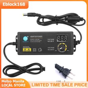 Adjustable Voltage Power Adapter AC 100-240V to DC 3-36V 2A Power Supply for Led Strip Light Display Screen Charger 5.5*2.5mm US for LCD monitor motor router game player camera etc.