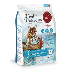 Real Nature Ocean Salmon Cat Food 2kg/4kg | Grain-Free Formula | Skin & Coat Support | Omega-Rich Nutrition