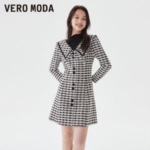 Vero Moda | Đầm Đa Năng Kiểu Plaid Giả Hai Mảnh Dây Nịt Eo