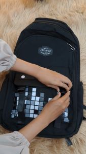 603-6 #Korea Backpack High Quality Beg Sekolah / School Bag / Beg Galas / Laptop / College / Bag Sekolah Design Petak