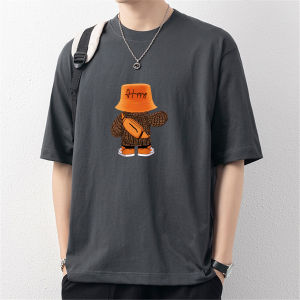 American Style Retro Heavyweight Cotton round Neck Short Sleeve T-Shirt Loose Fit Summer Mens Casual Versatile Trendy Top