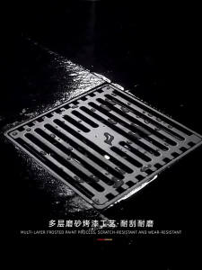 Gun Gray Stainless Steel Floor Drain Rectangular Filter Drainage Pipe For Odor Prevention