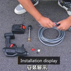 Wireless Car Washer 998VF Lithium Battery Portable High Pressure Washer Cleaning Water Gun Garden Sprayer High Pressure Water Pump Cordless Car Washer Water Handheld Spray Gun