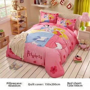 Minnie Princess Cartoon Print Cotton Bedding Set