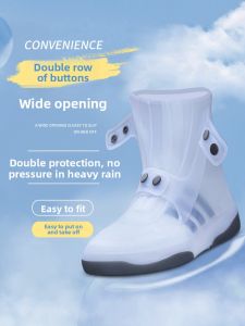 KeyRu | Waterproof Anti-Slip Transparent Silicone Rain Shoe Covers for Women