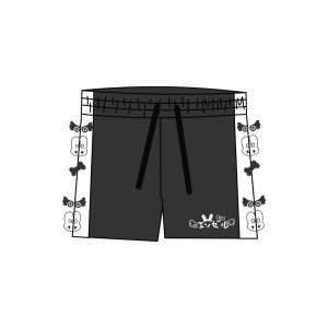 Cute Casual Hooded Short Sleeve Set with Small Wings Zipper Cardigan Two-Dimensional Style Breathable Moisture-Wicking Cotton Blend