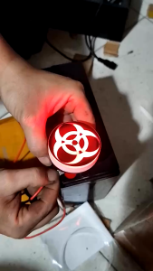 Mặt Led xoay Sharingan gắn đèn hậu độ lé đèn bi cầu gắn Demi xe điện xe máy oto - Phụ Kiện