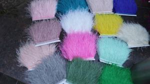 2/5/10M Fluffy Natural Ostrich Feather Fringe Trim Ribbon 10-15cm for DIY Bridal Wedding Party Clothing Craft Decoration Plumes