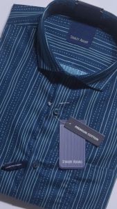 Kemeja Pria Formal STANLEY ADAMS Lengan Pendek Hijau Jade Biru Teal Reguler SAR 265